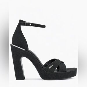 Black Glitter Platform Heels – Size 9 – NIB ✨